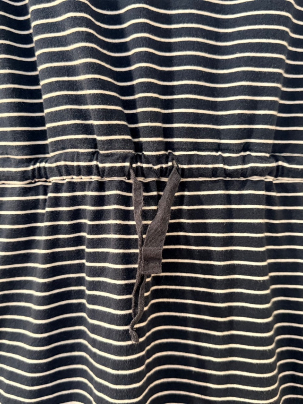 EUC PACT Organic Cotton Navy and White Stripe Maxi Dress Size M - Picture 3 of 5